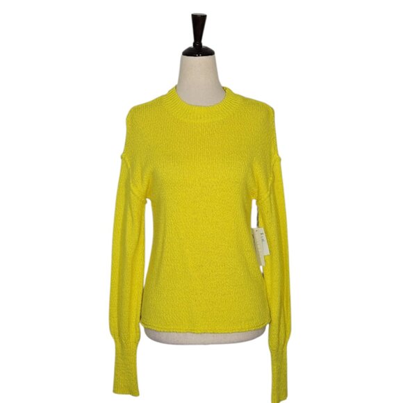 ABOUND Yellow Knit Sweater XS Women’s Long Sleeve Crewneck Fall Top NWT - Picture 2 of 11